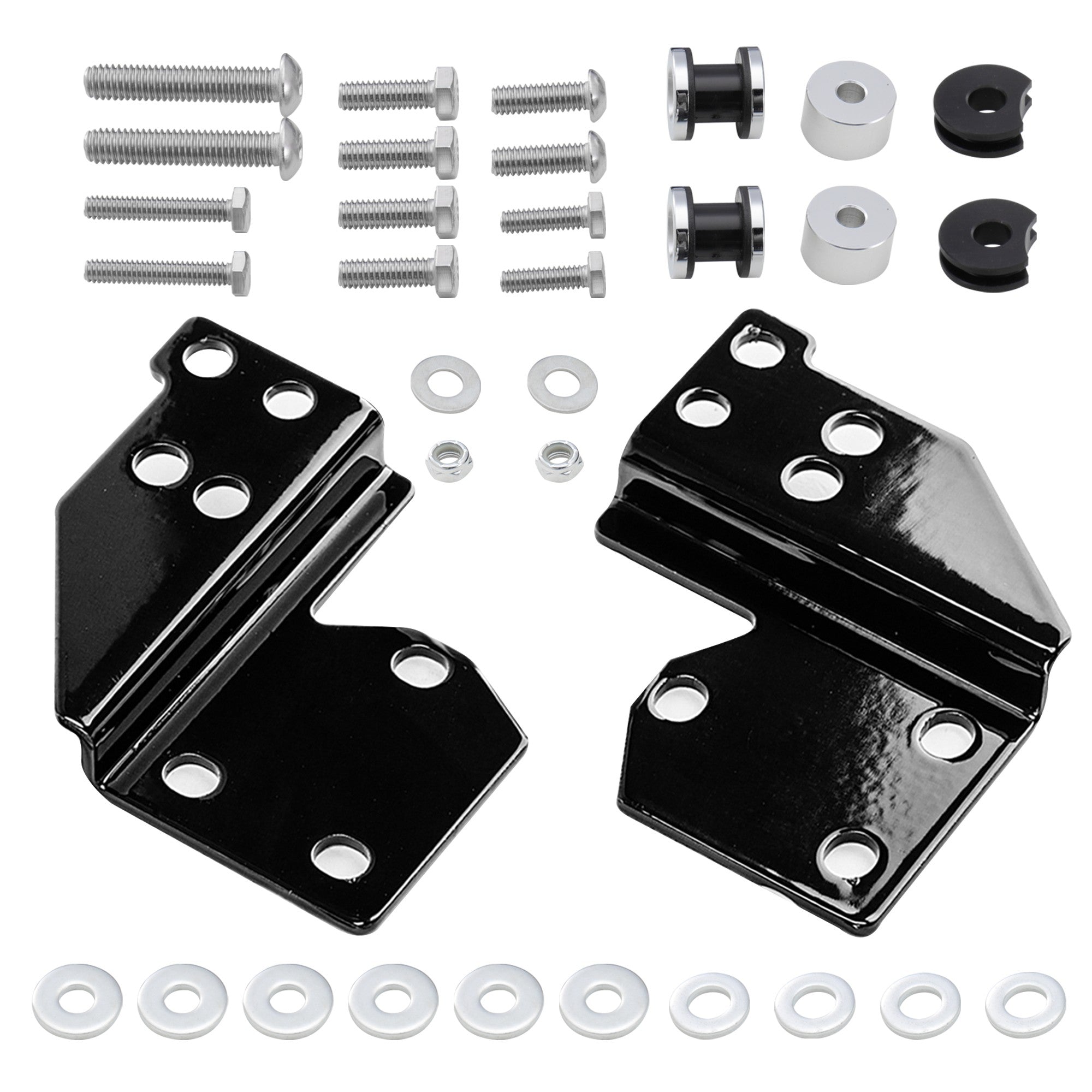 Black Detachable Motorcycle Front Docking Hardware Kit Compatible with Harley Touring 1997-2008,Road King, Road Glide, Street Glide & Electra Glide