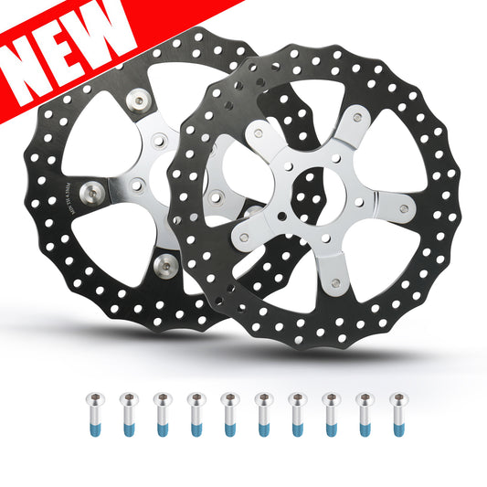 11.8" Front Brake Double Disc Rotors for Harley 2008-up Touring Electra Glide Road Glide Ultra Limited Trike Freewheeler Models