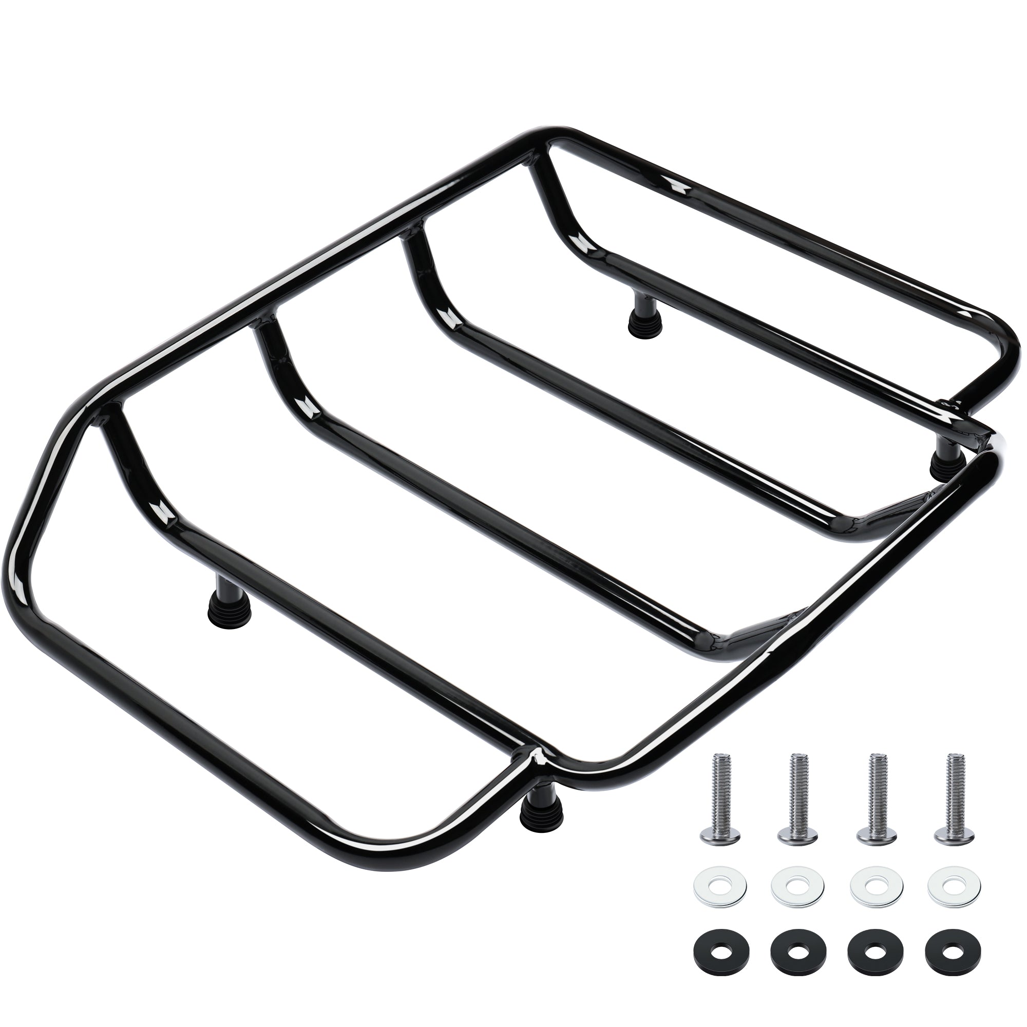 MoKitDora Tour Pack Luggage Rack Trunk Top Rack Compatible with Harley 1984-up Touring CVO Street Electra Road Glide King Ultra Limited