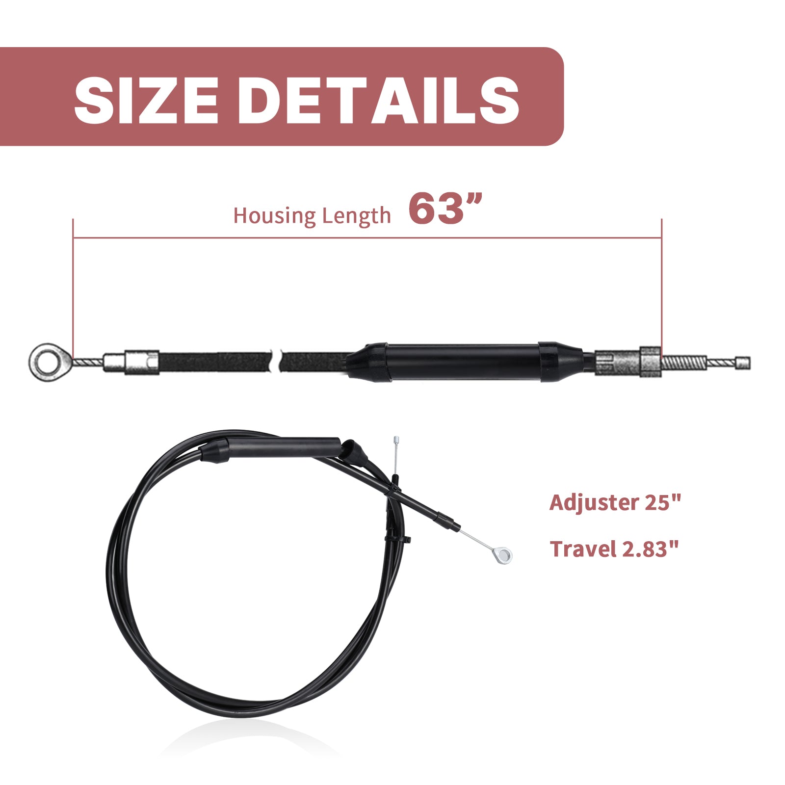 Extended Clutch Cable for 1986-Up Harley Sportster & 1987-2006 Harley Big Twin Models