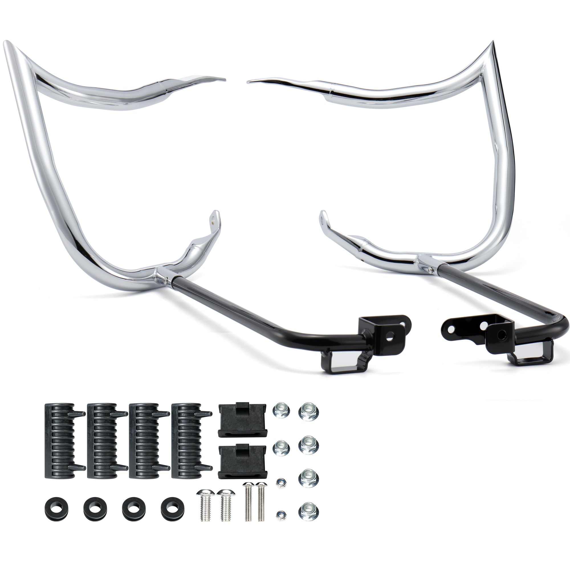 MoKitDora 2023-2025 Street Glide Road Glide Saddlebag Guard Rear Crash Bars 1.25