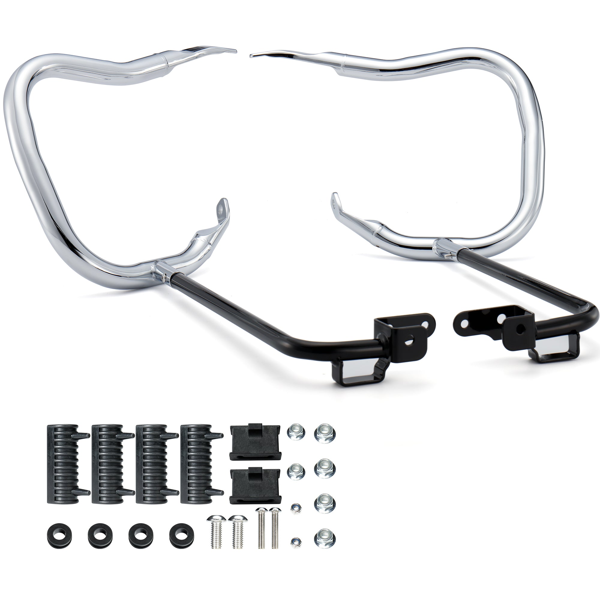 MoKitDora 2023-2025 Street Glide Road Glide Saddlebag Guard Rear Crash Bars 1.25