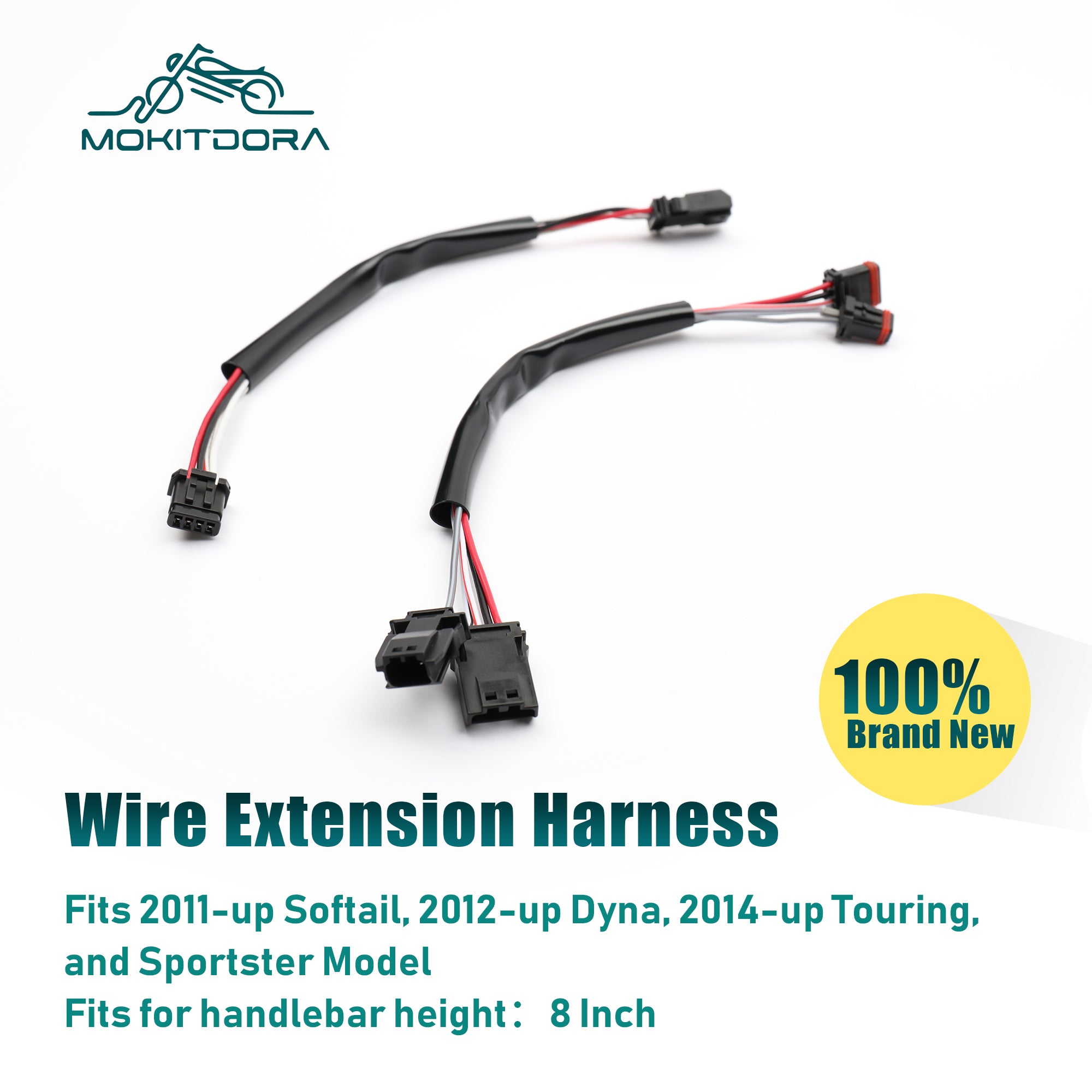 MoKitDora Handlebar Extended Wire Harness CAN-Bus Switch Wiring for Harley Softail Touring Dyna Sportster Models