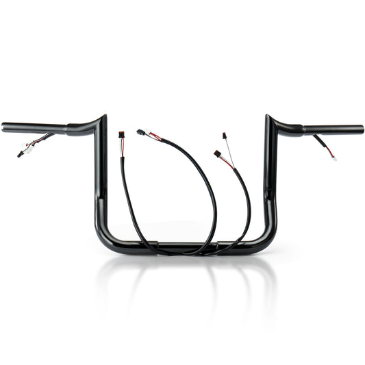 TIGERSGATE PRE-WIRED 12"/14“/16" Meathook Monkey Bar 1 1/4" Ape Hangers Handlebars for Harley Miter Cut 2016-2023 Street Glide/Electra Glide/Ultra Limited