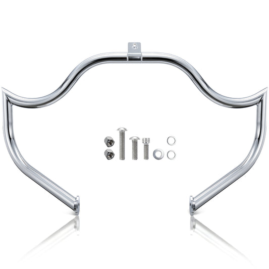MoKitDora Touring 1.5" Crash Bar Highway Engine Guard for 1997-2008 Harley Road King Street Electra Glide Models