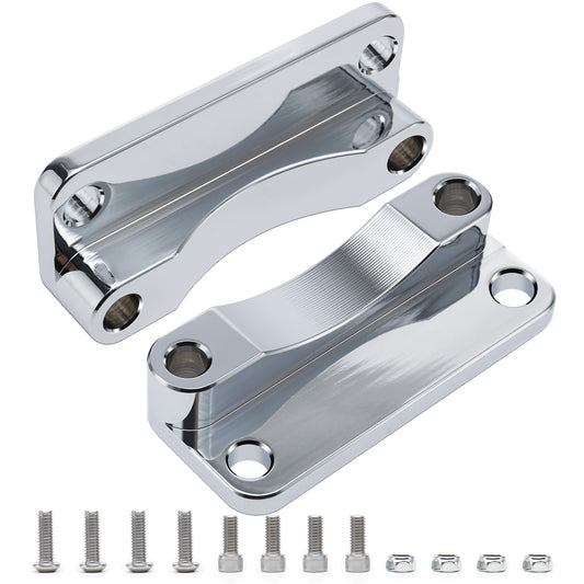 MokitDora Front Fender Spacer Bracket Relocator Kit 20mm Lift Riser Fits Harley Touring Road King Street Electra Glide FLHR FLHT 1993-2013 21" Wheel Models, Black