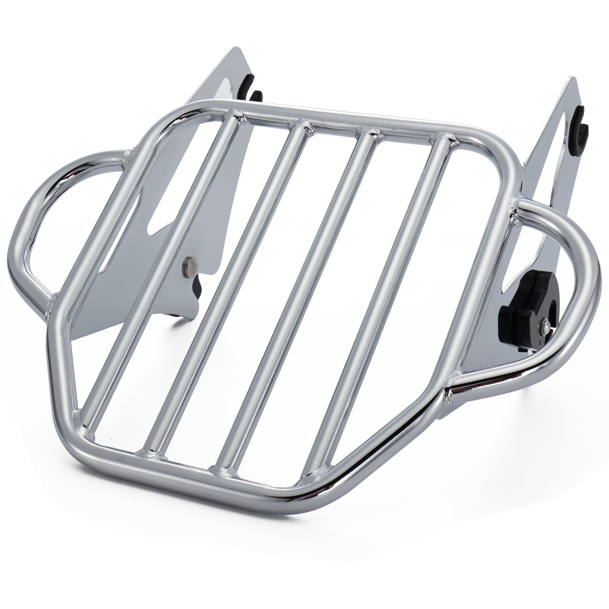 MoKitDora Detachable Two-Up Luggage Rack Rear Mounting Rack Compatible with Harley Touring Road King Road Glide Street Glide Electra Glide 2009-up, Black