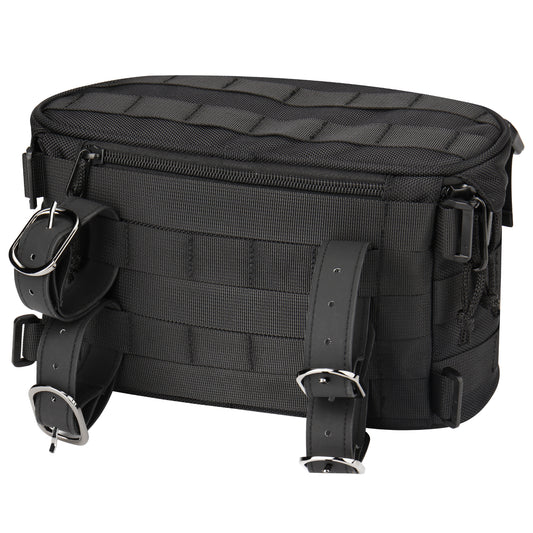 Motorcycle Bag, Universal Motorcycle Handlebar Bag Front Fork Storage Saddle Bag Fit for Harley Touring Softail Dyna Sportster