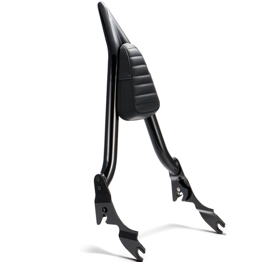 MoKitDora Touring Sissy Bar Passenger Detachable Backrest for 2009-2025 Harley Street Glide FLHX Road Glide FLTR Electra Glide FLHT Road King FLHR, Black