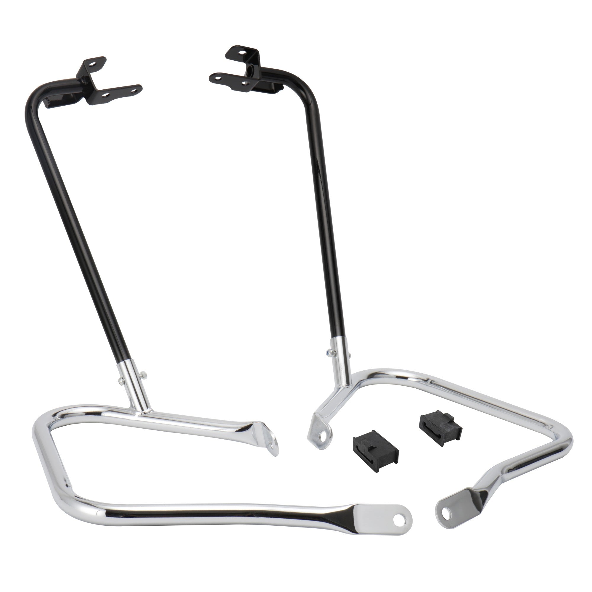 MoKitDora Touring Rear Saddlebag Bracket Guard Bars Compatible with 2014-up Harley Street Road Electra Glide Road King, Black