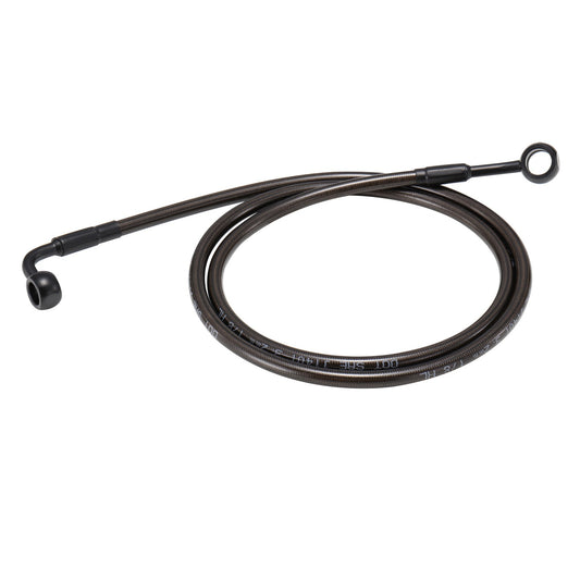 12"/14"/16" Ape Hangers Total Length Dyna Front Brake Line Extended Hydraulic Hose Black Vinyl Steel Braided for 1996-2006 Dyna Super Glide/Wide Glide/Low Rider non-ABS Models