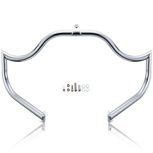 MoKitDora Meathook or Mustache Engine Guard Highway Crash Bar 1.5" Fat for Harley 2009-up Road King Street Electra Glide and Trike Models