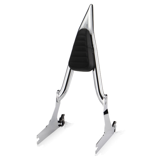 MoKitDora 26" Dyna Sissy Bar Detachable Rear Passenger Backrest for Harley 2006-2017 Street Bob Low Rider Sport Super Glide, Chrome