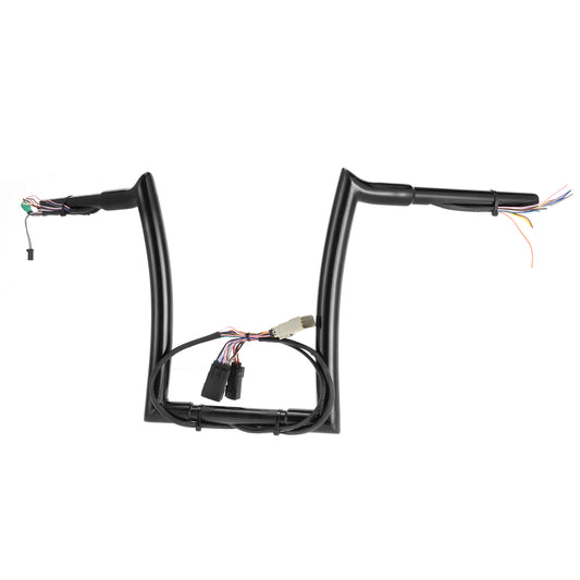 12"/14"/16" Rise Pre-wired Ape Hangers Handlebars with CAN-Bus/TBW/Heated Grip Wire 1.25" Meathook Bar   for 2008-2013 Harley Road Glide/Road Glide Special/Road Glide Ultra