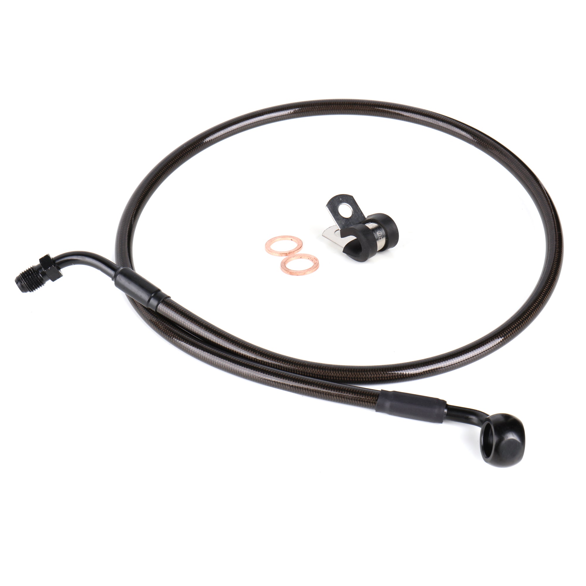 MoKitDora Softail Stainless Steel Braided Front Brake Lines Oil Hose for Harley with ABS 12