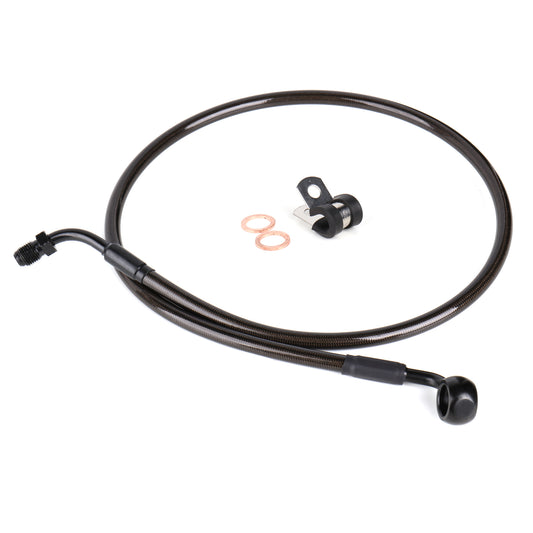 MoKitDora Softail Stainless Steel Braided Front Brake Lines Oil Hose for Harley with ABS 12"/14" Bars