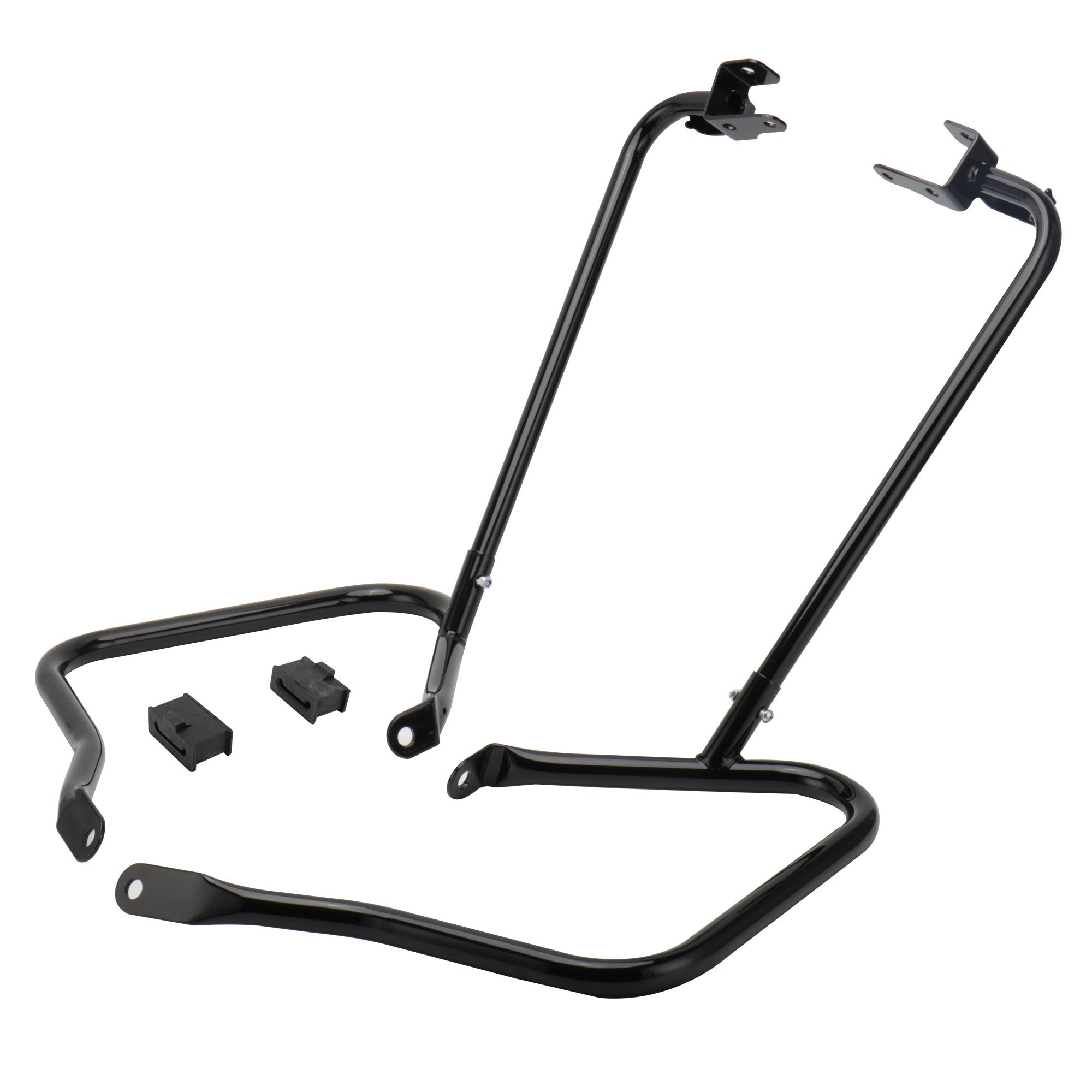 MoKitDora Touring Rear Saddlebag Bracket Guard Bars Compatible with 2014-up Harley Street Road Electra Glide Road King, Black