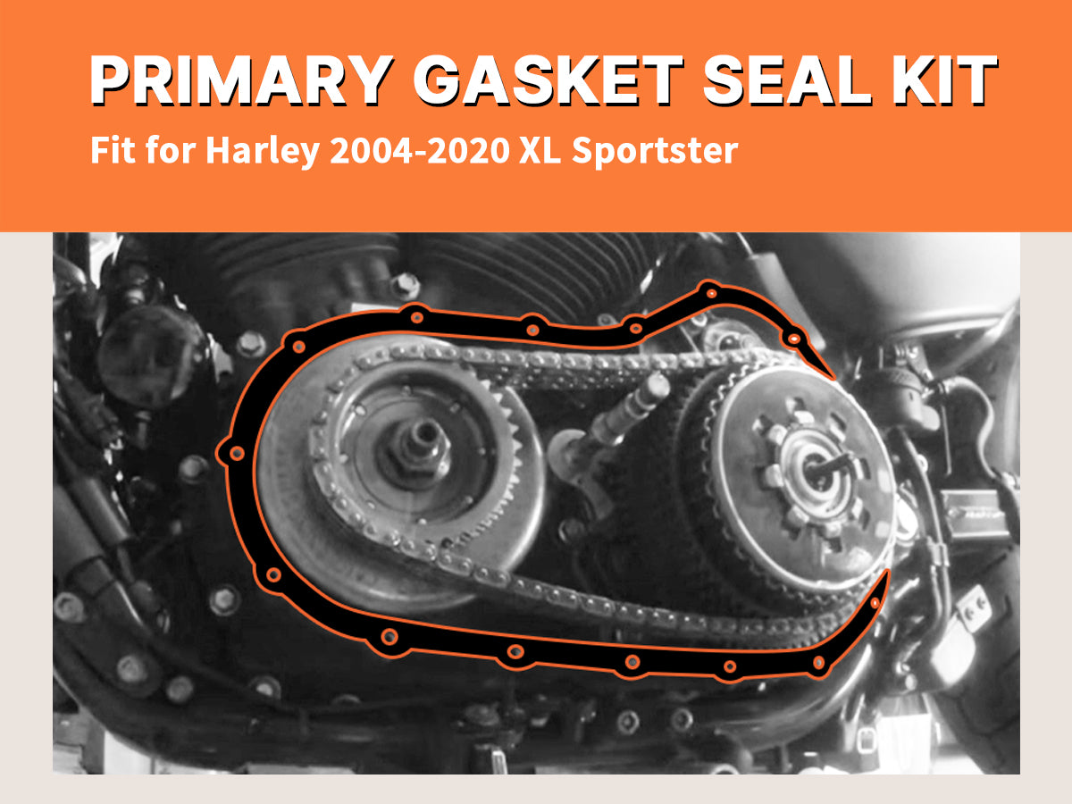 2004-2020 Sportster Primary Cover Gasket Seal Kit, Compatible with Harley Sportster XL 2004-2020 Iron 883 1200