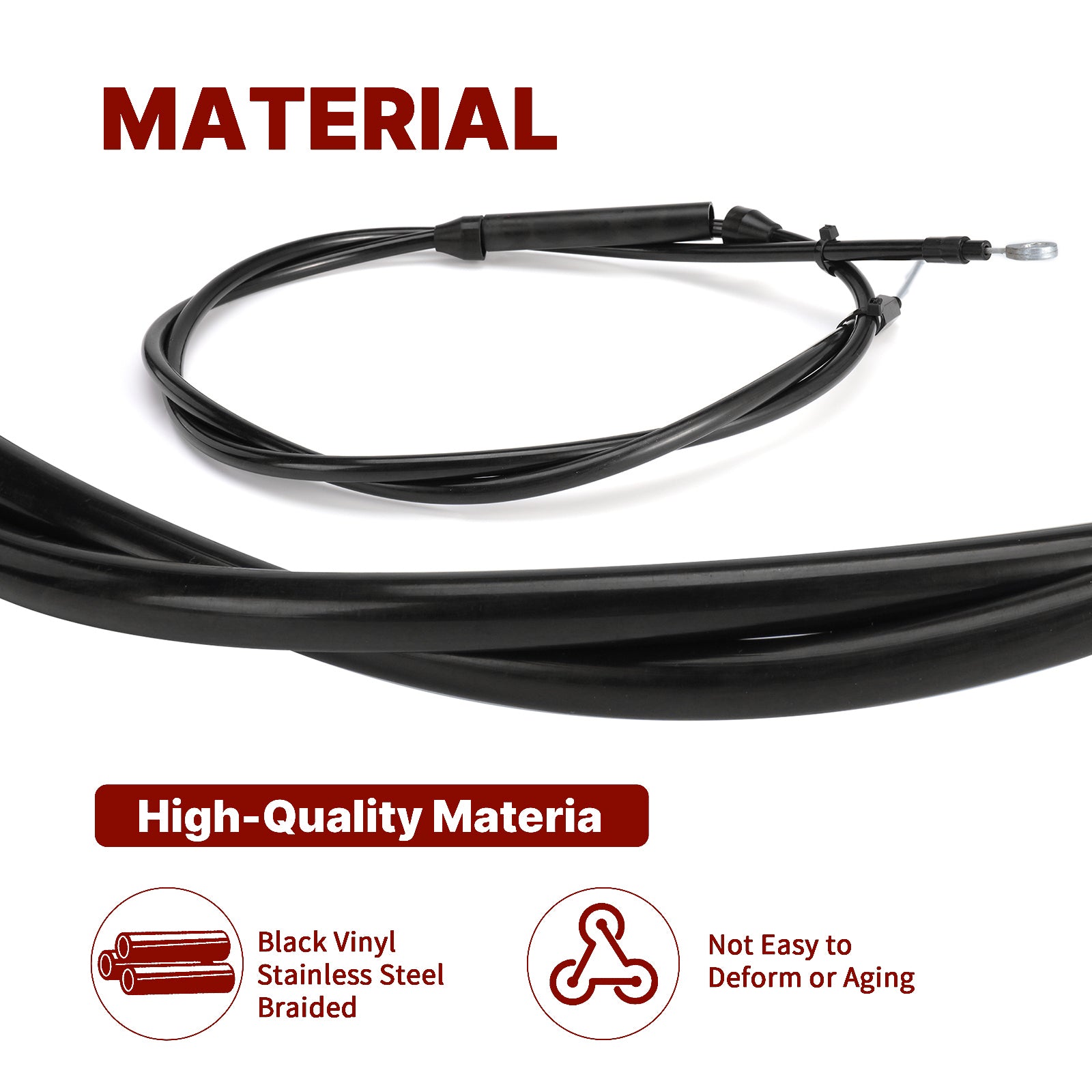 Extended Clutch Cable for 1986-Up Harley Sportster & 1987-2006 Harley Big Twin Models