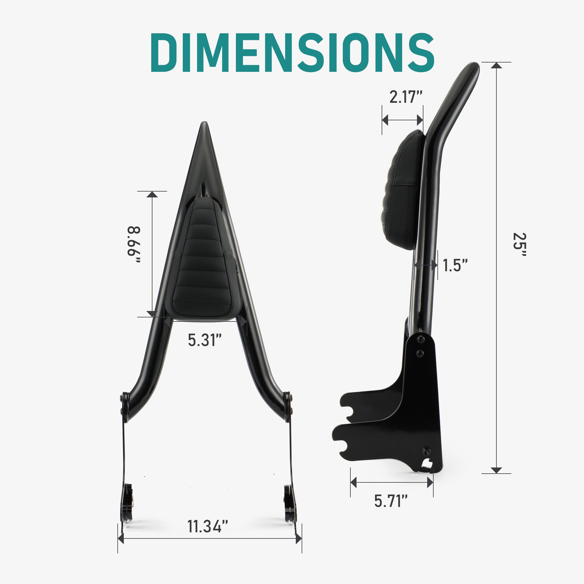 MoKitDora Touring Sissy Bar 1.5