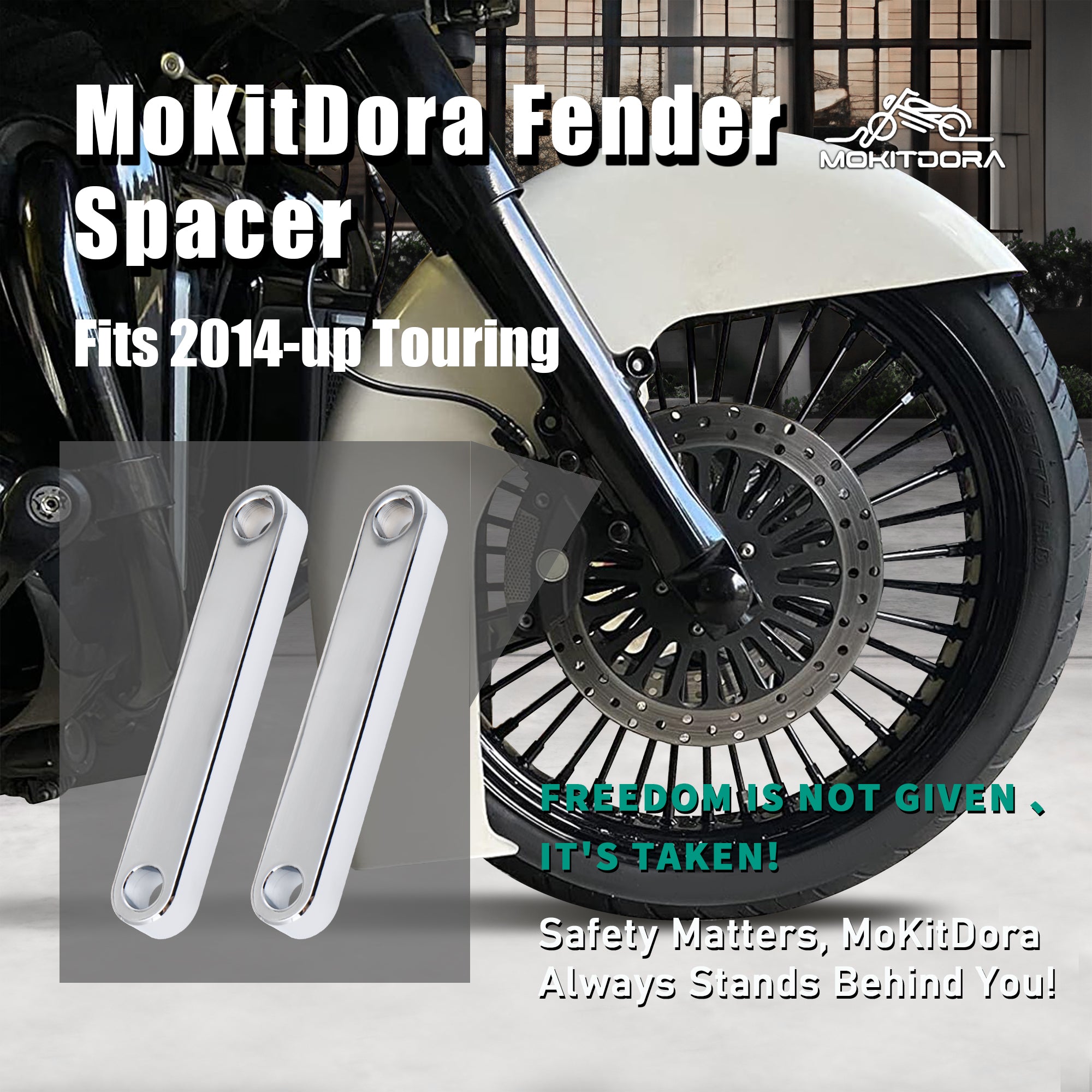 MoKitDora Touring Front Fender Spacers Bracket for 30