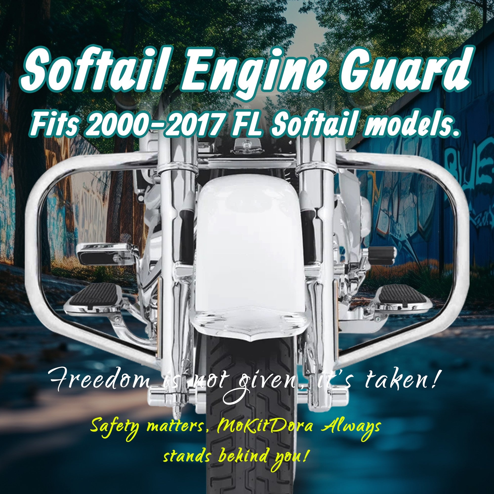 MoKitDora Engine Guard Highway Crash Bar 1.25