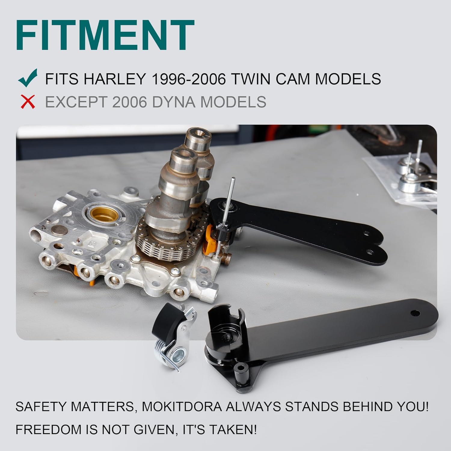 MoKitDora Twin Cam Inner Outer Chain Tensioner and Tool for Harley 1999-2006 Dyna Softail Touring Street Electra Road Glide King