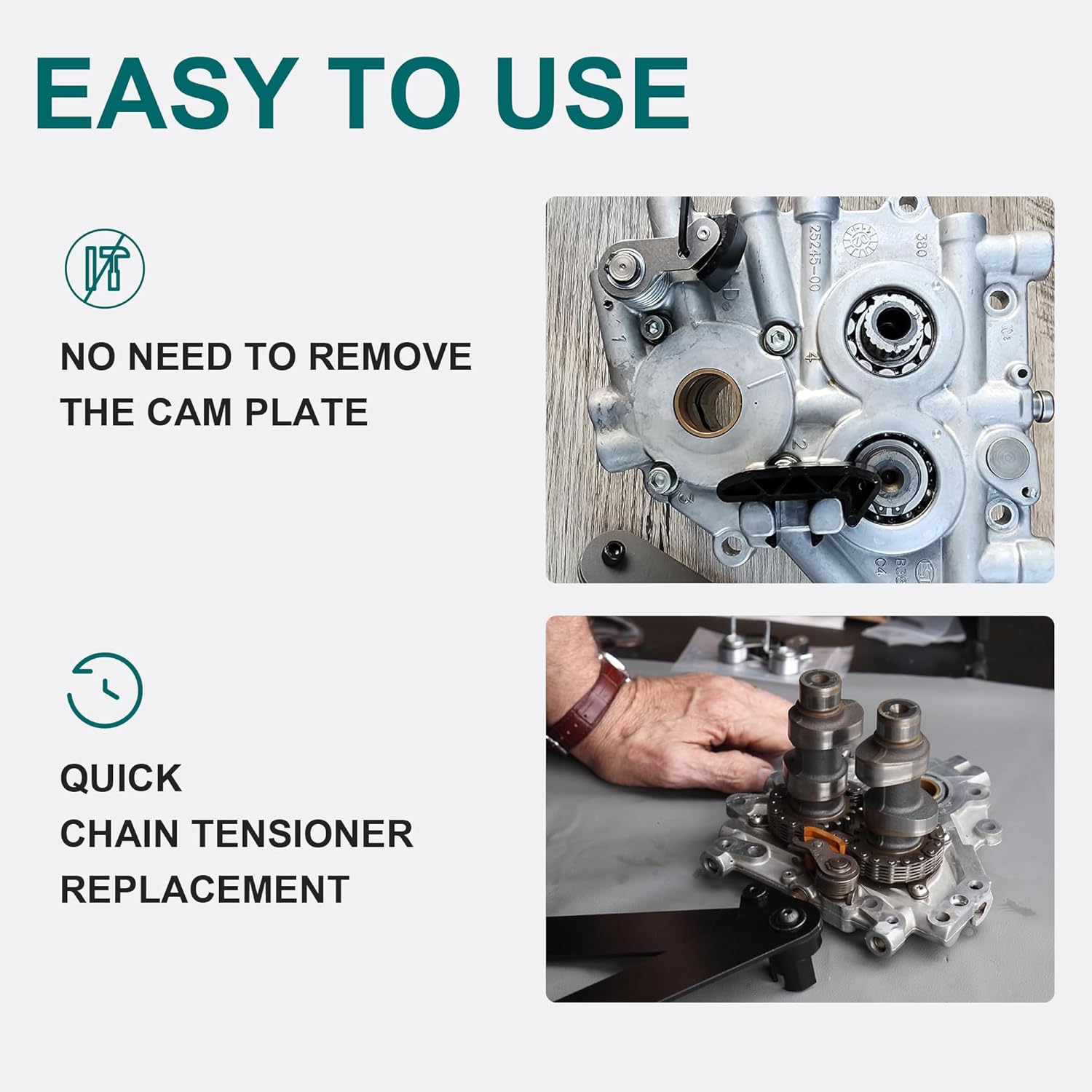 MoKitDora Twin Cam Inner Outer Chain Tensioner and Tool for Harley 1999-2006 Dyna Softail Touring Street Electra Road Glide King