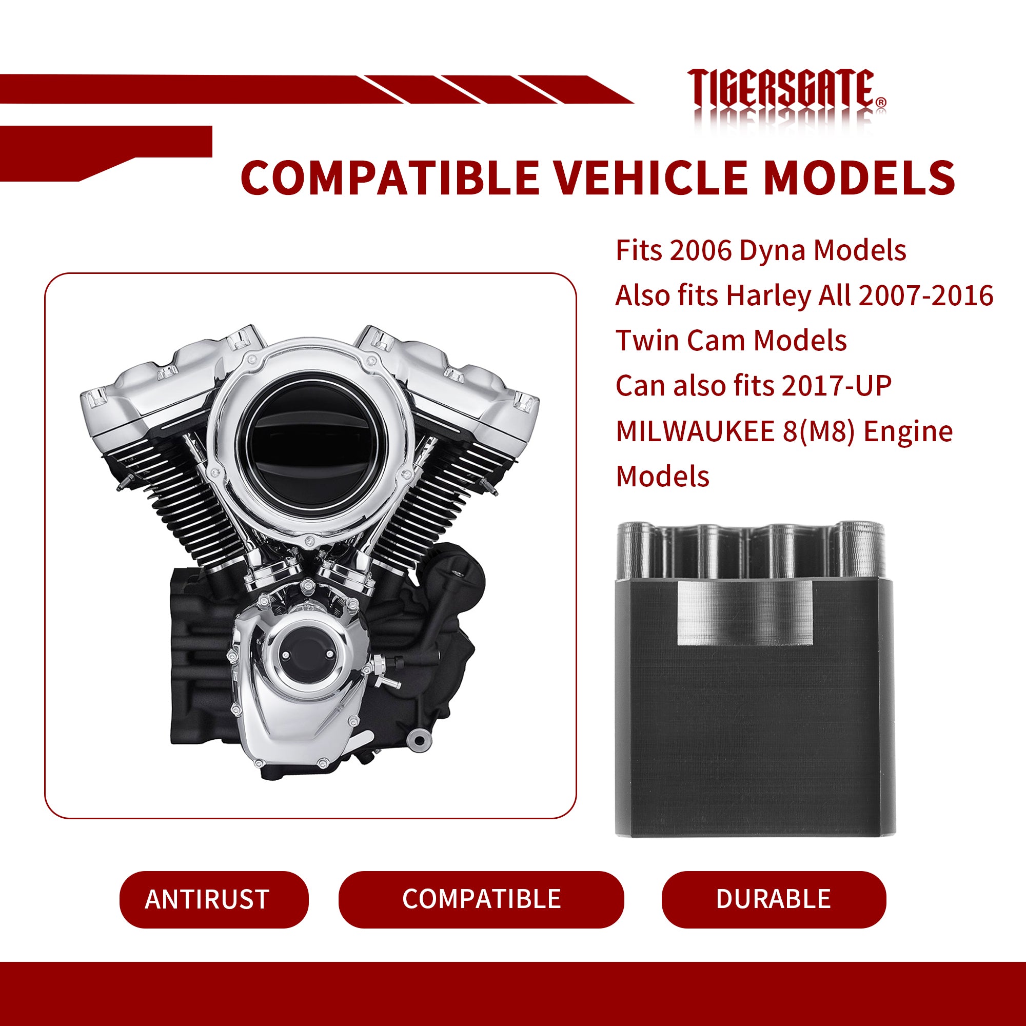 Cam Crank Shaft Locking Tool for harley 2017-UP MILWAUKEE 8(M8) Engine Models, All 2007-2016 Twin Cam Models, 2006 Dyna Models