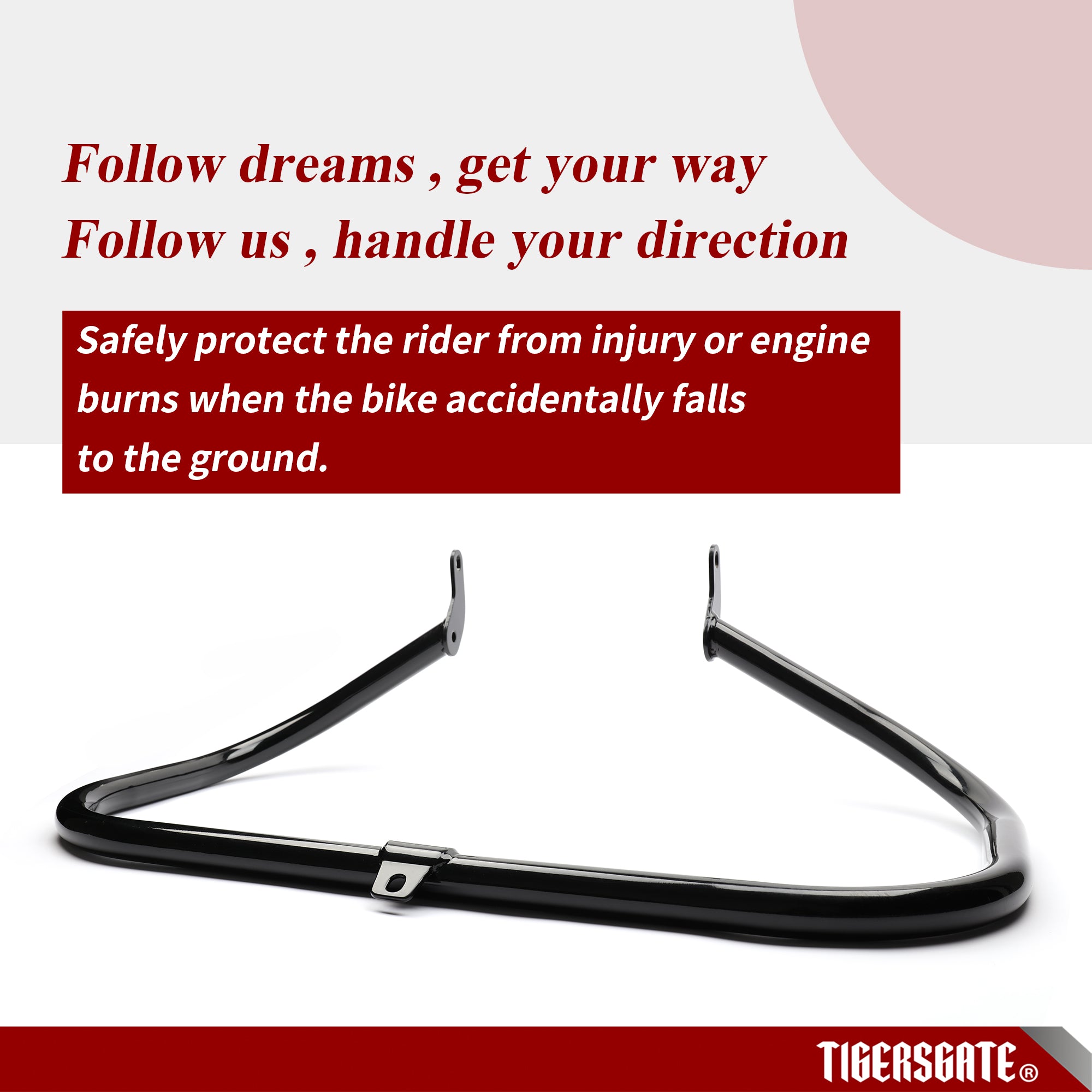 Black Softail Engine Guard Crash Bar 1.25