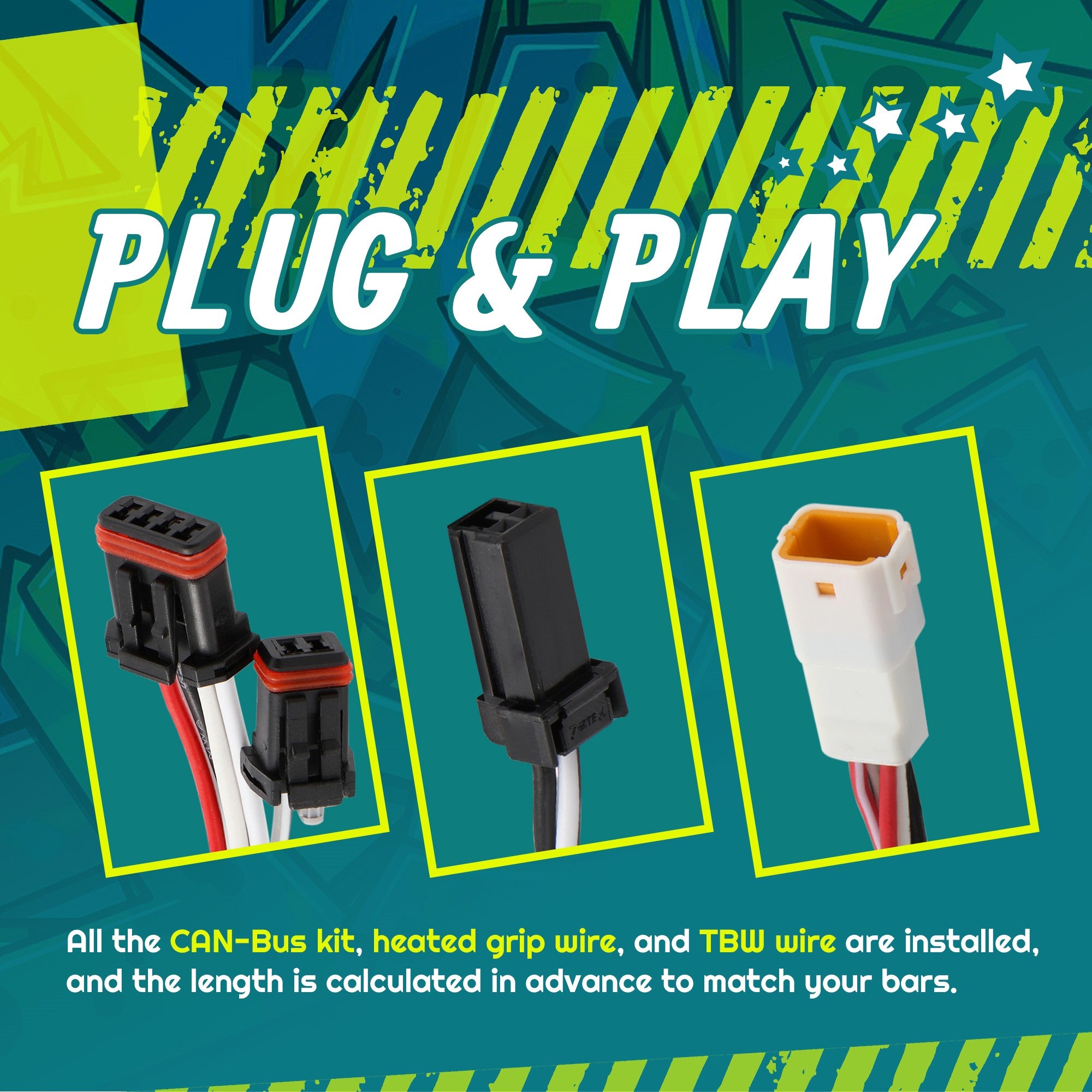 MoKitDora Street Electra Glide CAN-Bus TBW Wire Prewired Handlebar 10