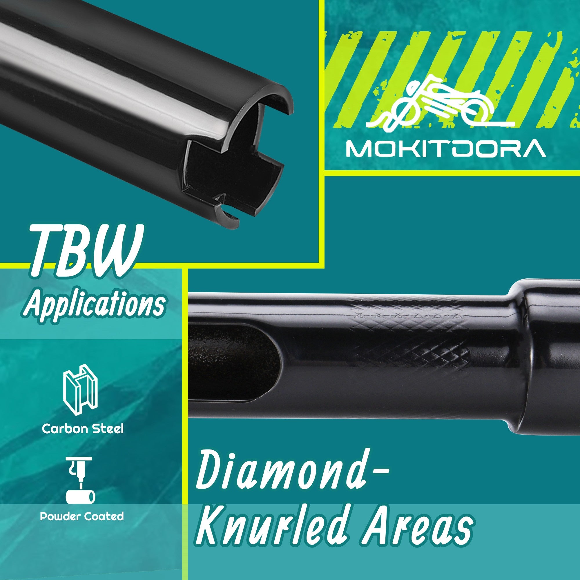 Sportster Dyna Softail 10” Rise Ape Hangers 1.25” Fat 1