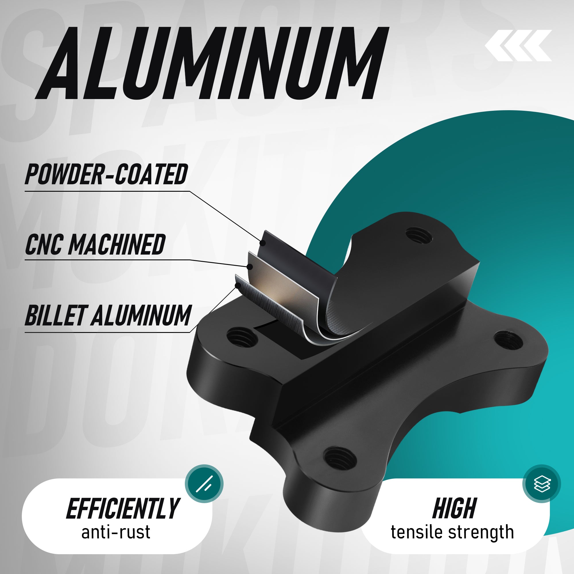 MokitDora Front Fender Spacer Bracket Relocator Riser Kit Compatible with 1986-2017 Harley Softail 21