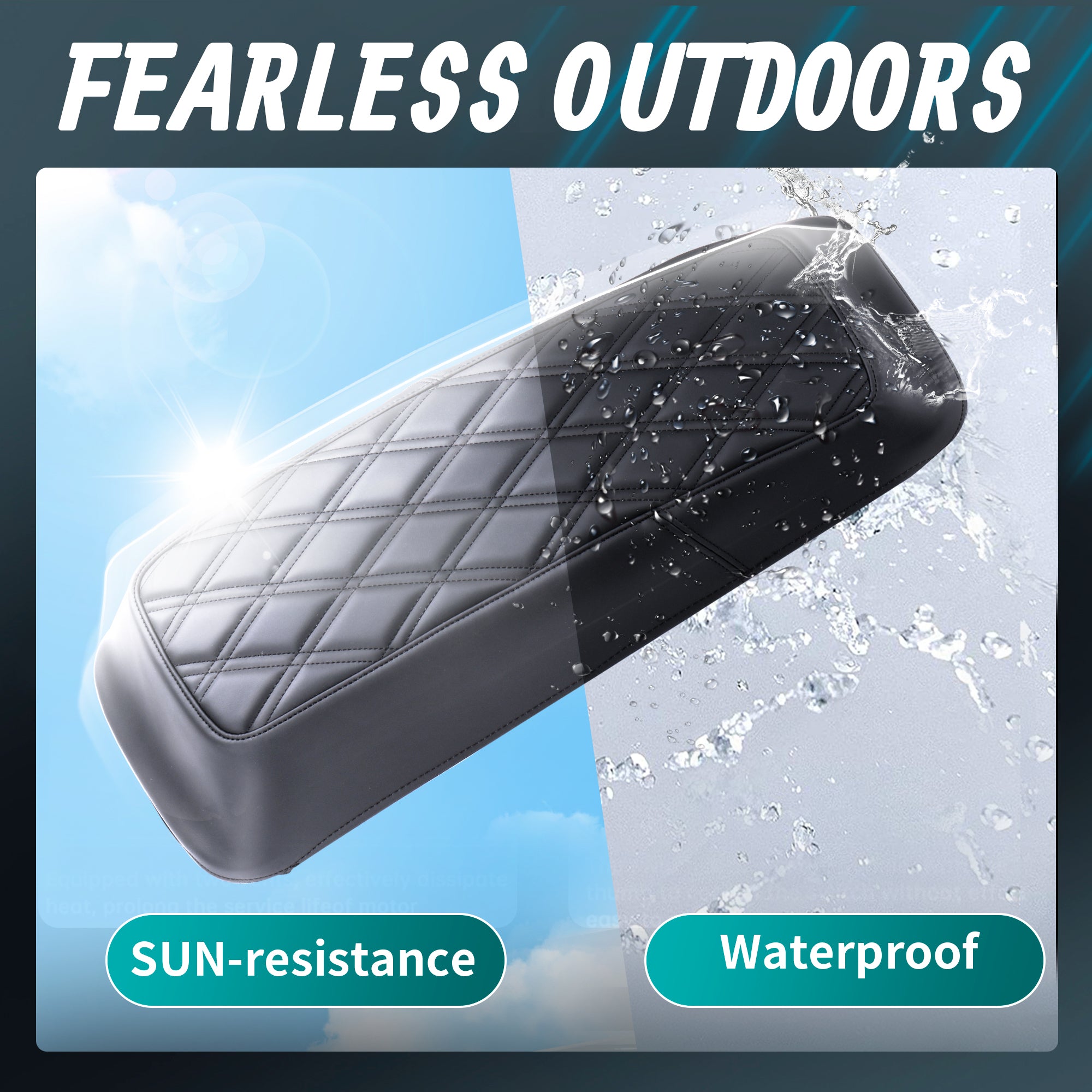 MoKitDora Saddlebag Lid Bra Covers Microfiber Leather Compatible with 1993-2013 Harley Touring FL Road King Road Glide Electra Glide Street Glide, Lattice Stitched