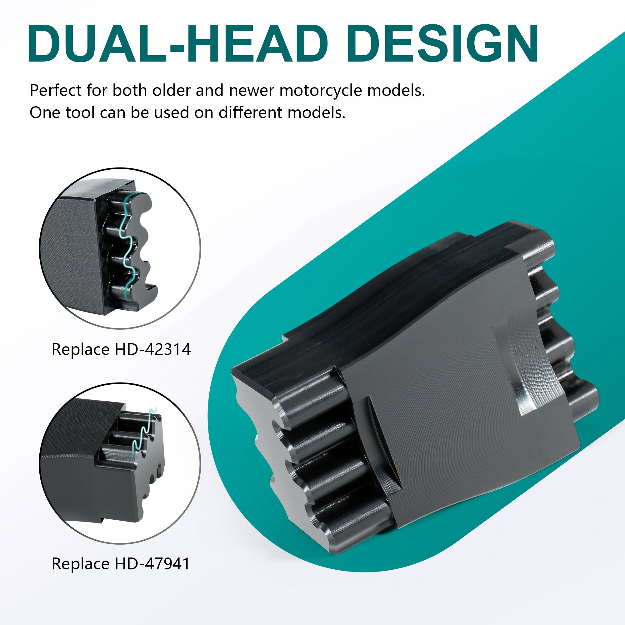 MoKitDora Double-Headed Cam Locking Tool Compatible with Harley Twin Cam 1999-2017, M8 Milwaukee 8 Motors 2017-2024, Dyna 1999-2006 Models