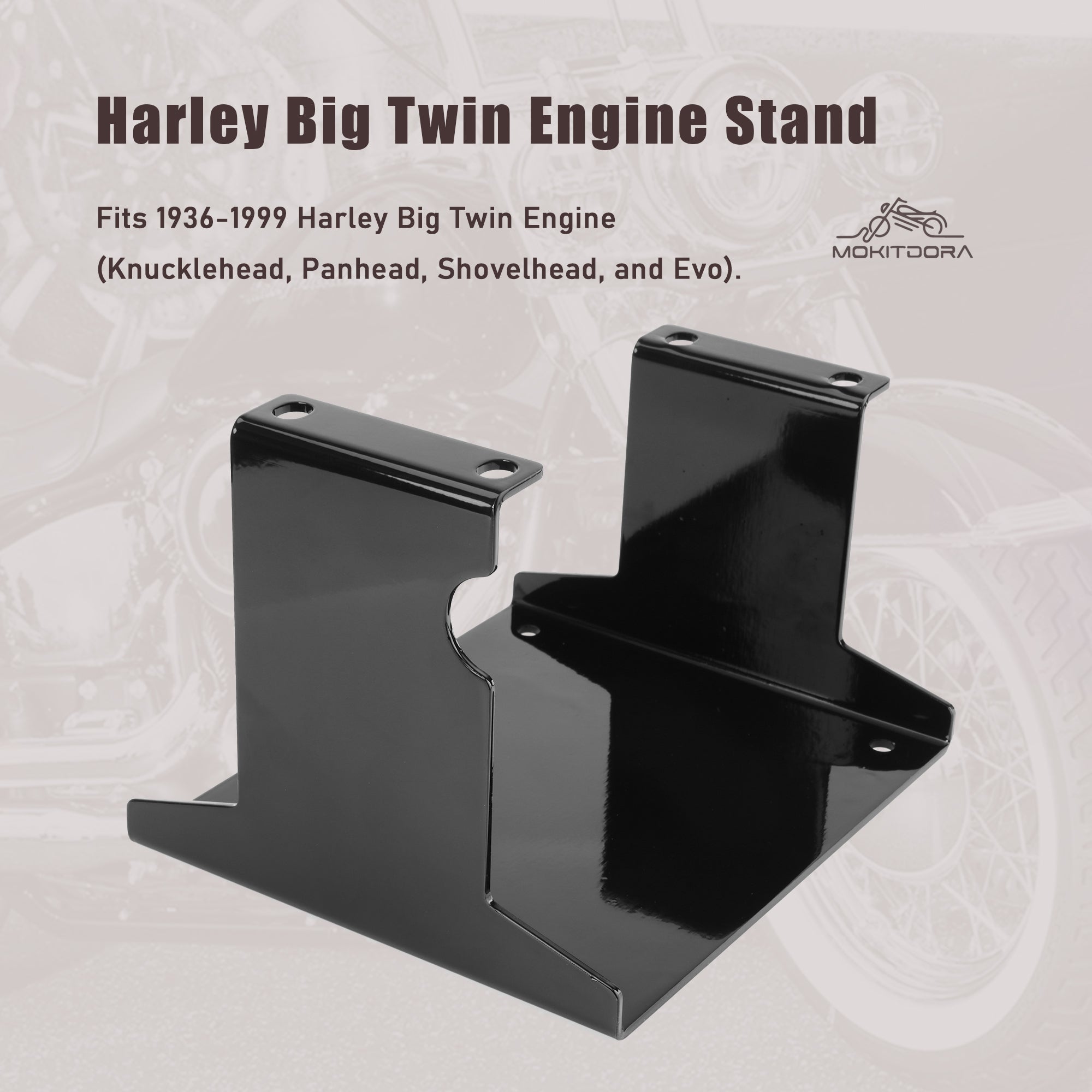 MoKitDora Big Twin Engine Stand Compatible with 1936-1999 Harley Big Twin Engine Knucklehead Panhead Shovelhead and Evo