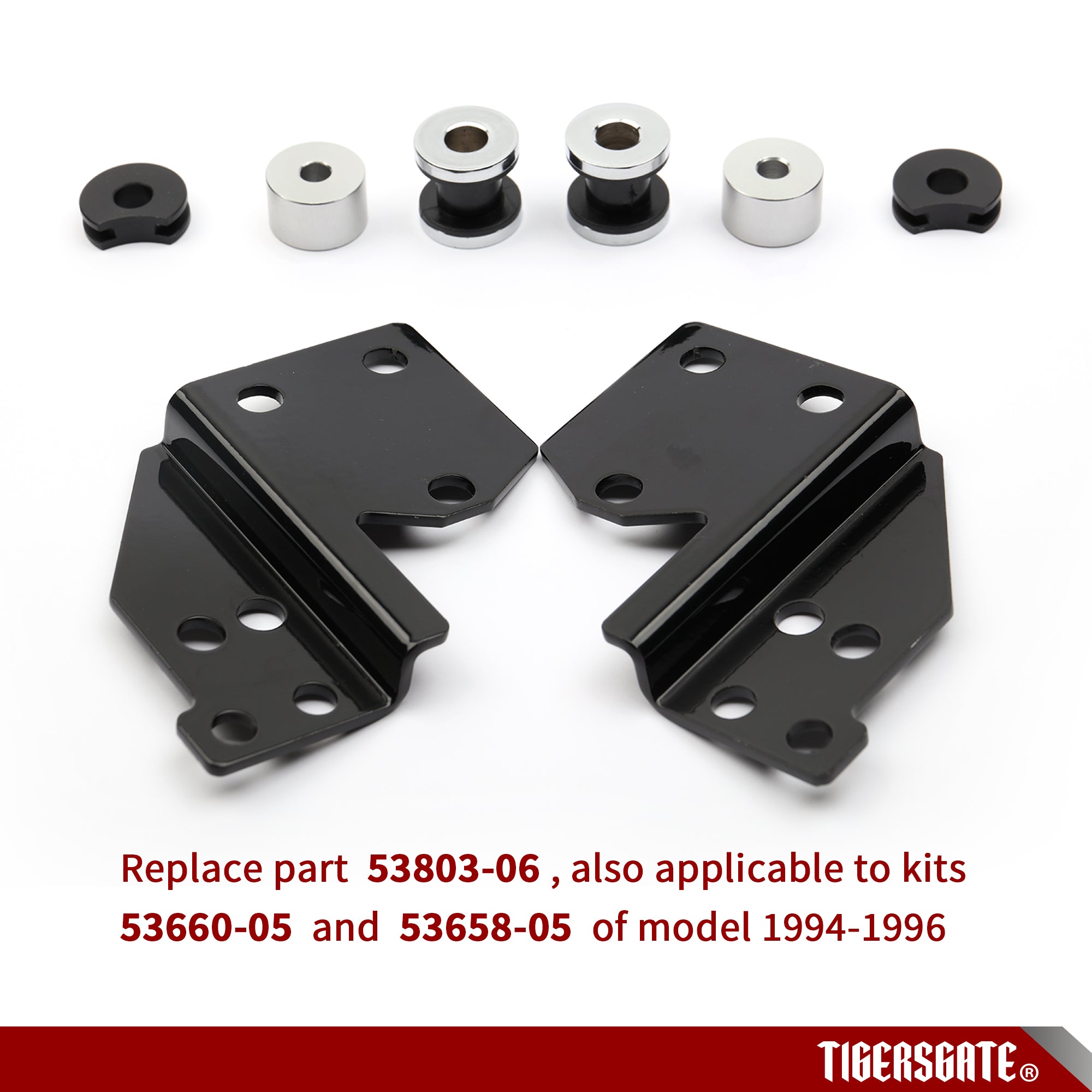 Black Detachable Motorcycle Front Docking Hardware Kit Compatible with Harley Touring 1997-2008,Road King, Road Glide, Street Glide & Electra Glide