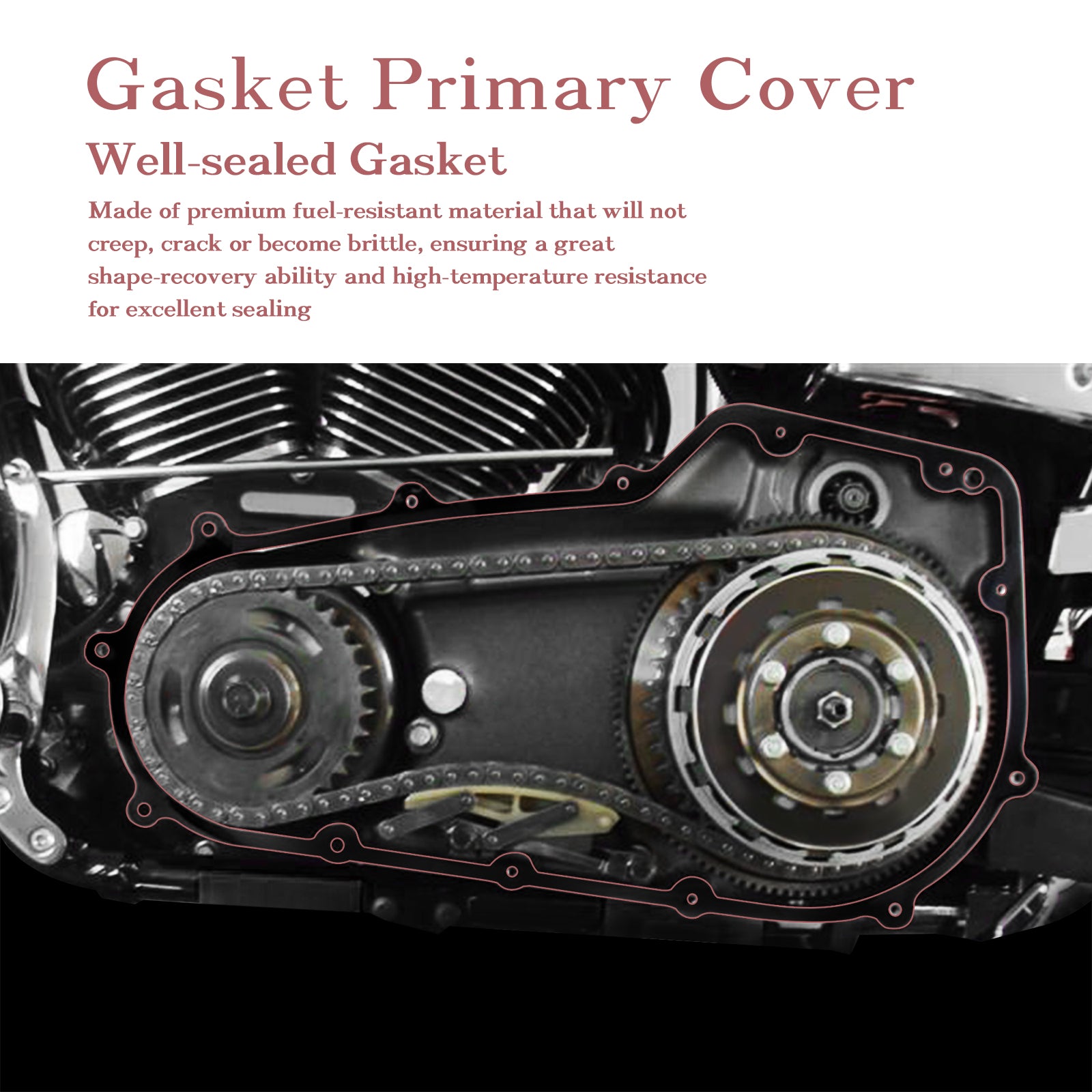 2006-2017 Softail & Dyna Primary Gasket Kit Clutch Cover Seal for Harley 2007-2017 Softail and 2006-2017 Dyna FXD Models