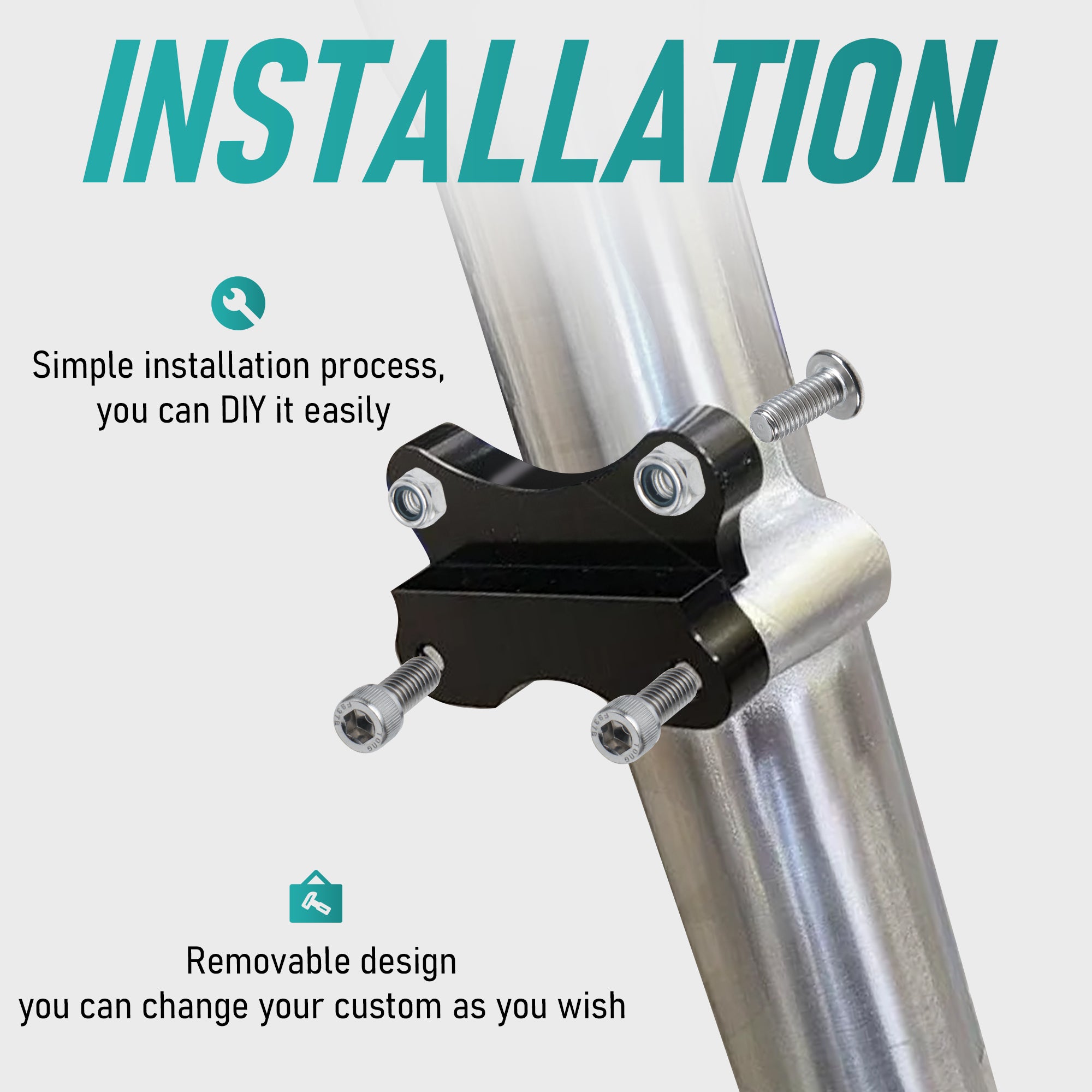 MokitDora Front Fender Spacer Bracket Relocator Riser Kit Compatible with 1986-2017 Harley Softail 21