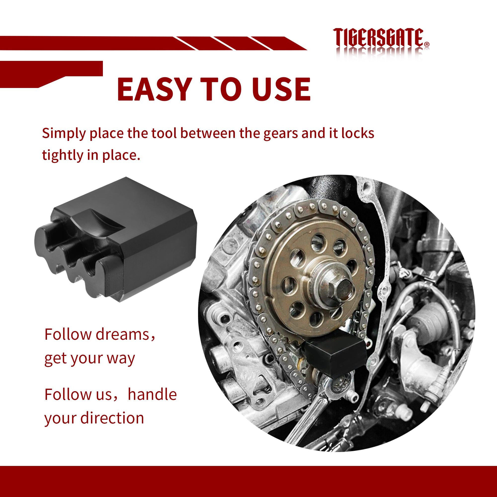Cam Crank Shaft Locking Tool for harley 2017-UP MILWAUKEE 8(M8) Engine Models, All 2007-2016 Twin Cam Models, 2006 Dyna Models