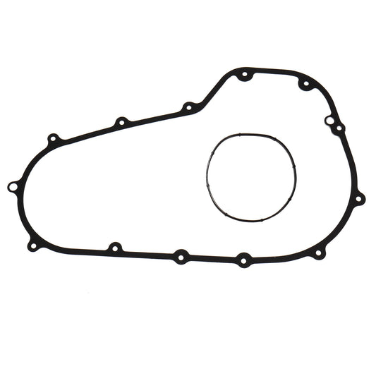 Prewired Primary Cover Gasket Seal Kit for Harley 2007-2016 Twin Cam Touring Electra Glide FLHT, Road Glide FLTR, Street Glide FLHX, Road King FLHR, 2 PCS