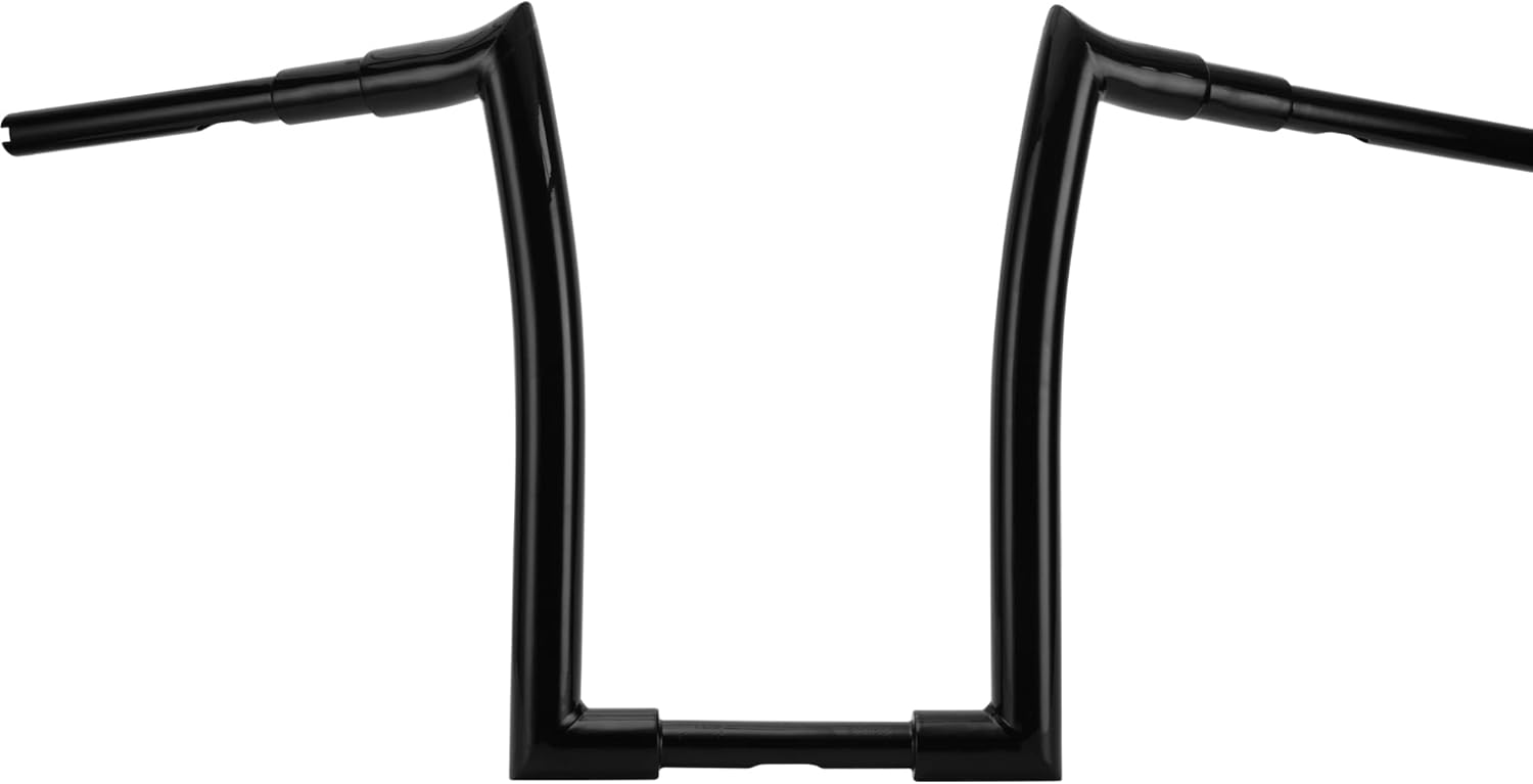 Gloss Black 1.5 inch Fat Ape Hangers 14 inch Rise Easy Wiring Handlebars for Harley 1996-2013 Road Glide & 1995-Up Road King & Softail models & Dyna Models