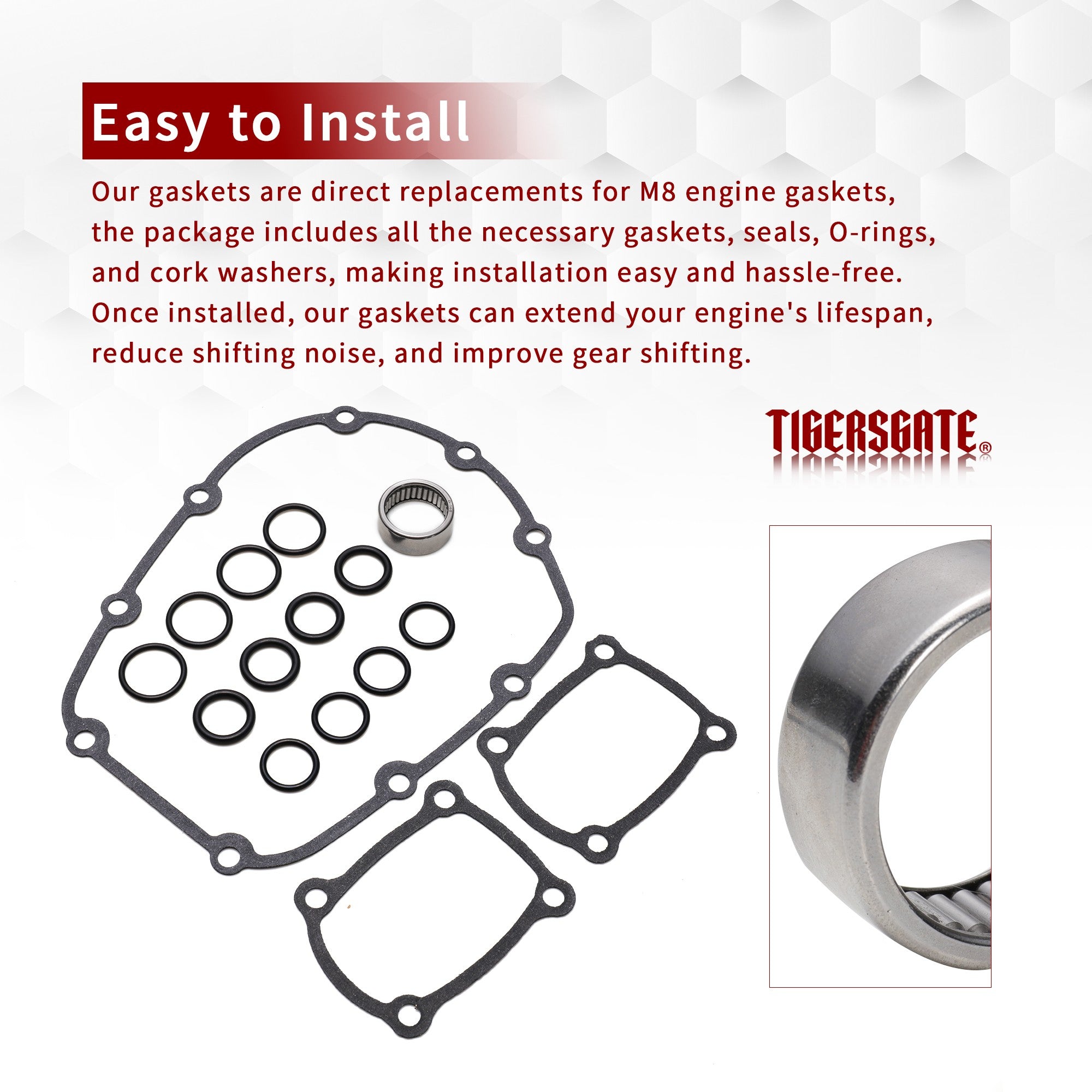 M8 Cam Change Gasket Kit for 2017-later Harley M8 Milwaukee-Eight Touring Softail Bikes