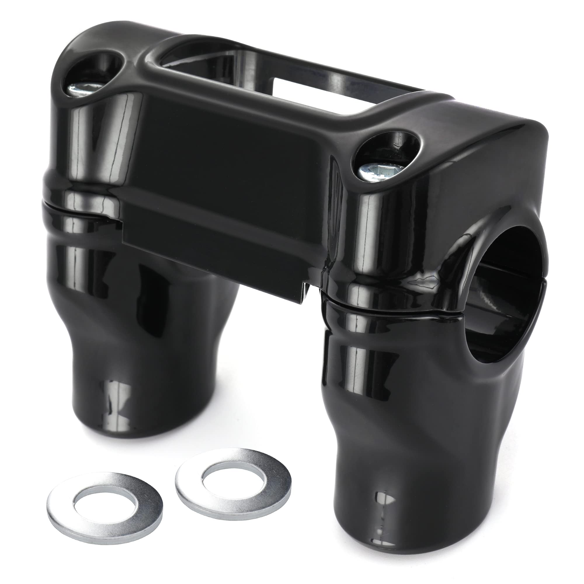 TIGERSGATE Black 2 Rise 1 Pull Back 1.25 Mount Handlebar Risers for 2018-up Harley Street Bob FXBB, Softail Standard FXST, Breakout FXBR, Breakout 117 FXBRS & 2021-Later Street Bob 114 FXBBS Models
