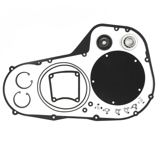 Primary Cover Gasket & Inner Primary Bearing Replacement Seal Kit for Harley 1999-2006 Touring Street Glide FLHX Road King FLHR Electra Glide FLHT Road Glide FLTRX Models