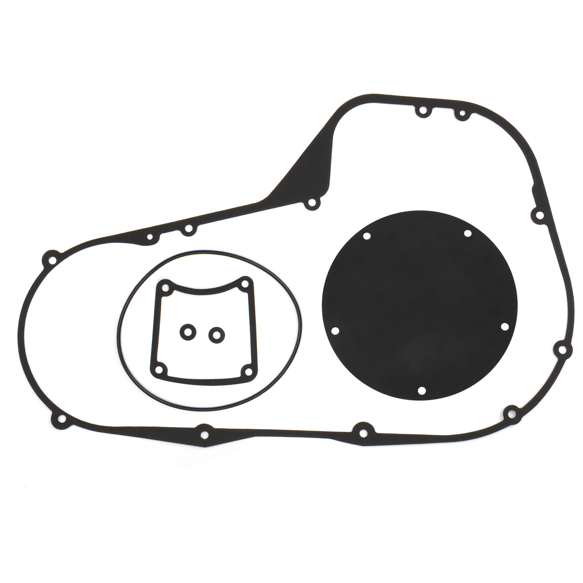 Prewired 1999-2006 Twin Cam Touring Primary Cover Gasket Clutch Inspection Seal Set for Harley 1999-2006 Twin Cam Street Glide/Electra Glide FLHT/Road Glide FLTR/Road King FLHR Models, 4 PCS