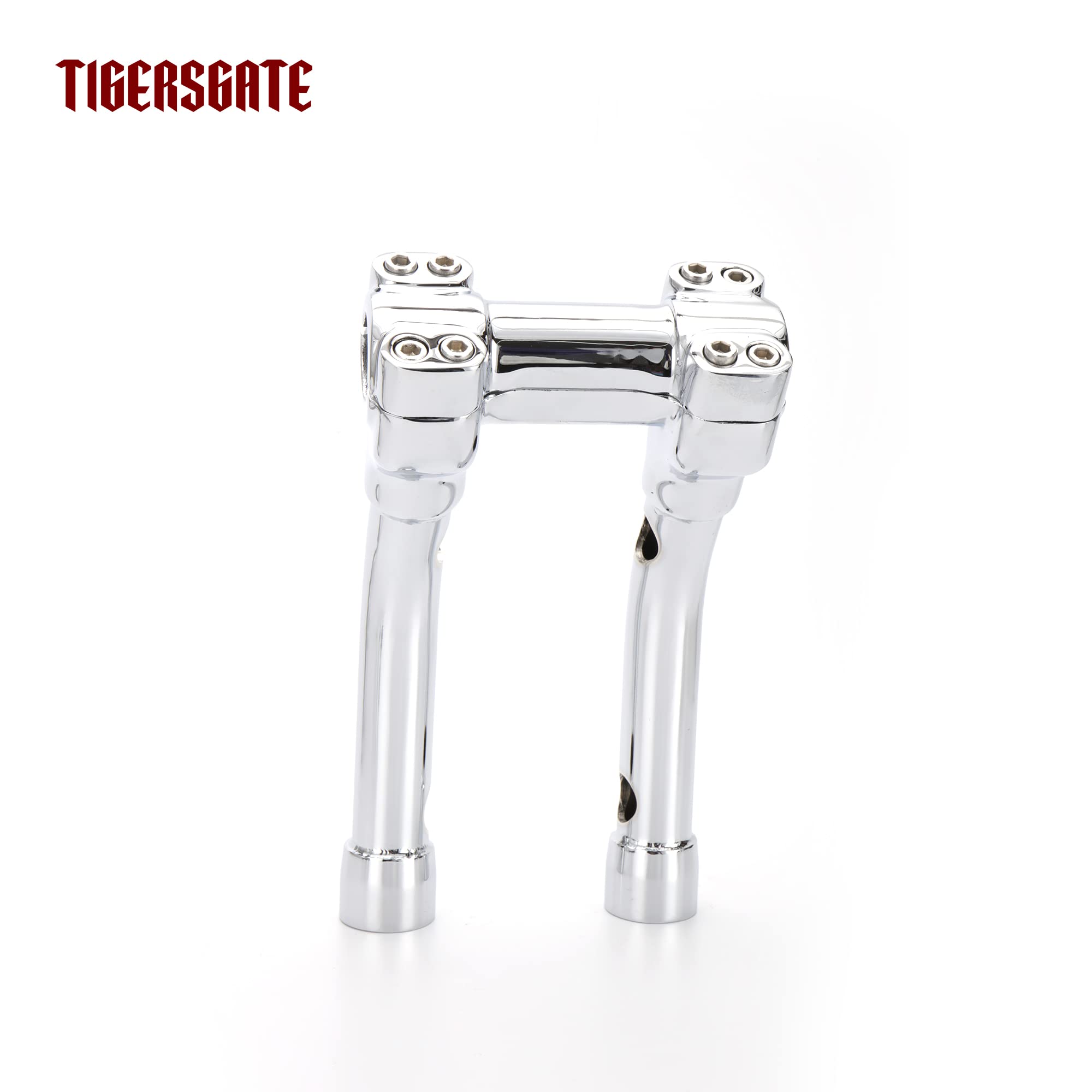TIGERSGATE Chrome 4 Inch Riser 1 Murdock Pullback Risers Designed for Most Harley Models