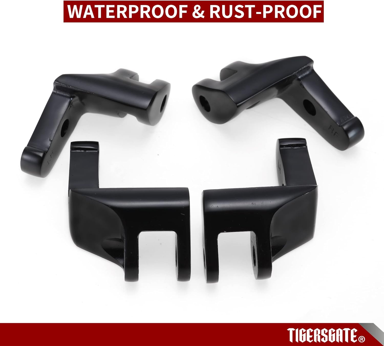 Driver Floorboard Relocation Brackets Compatible with 2014-2022 Harley Some Touring Models, Black