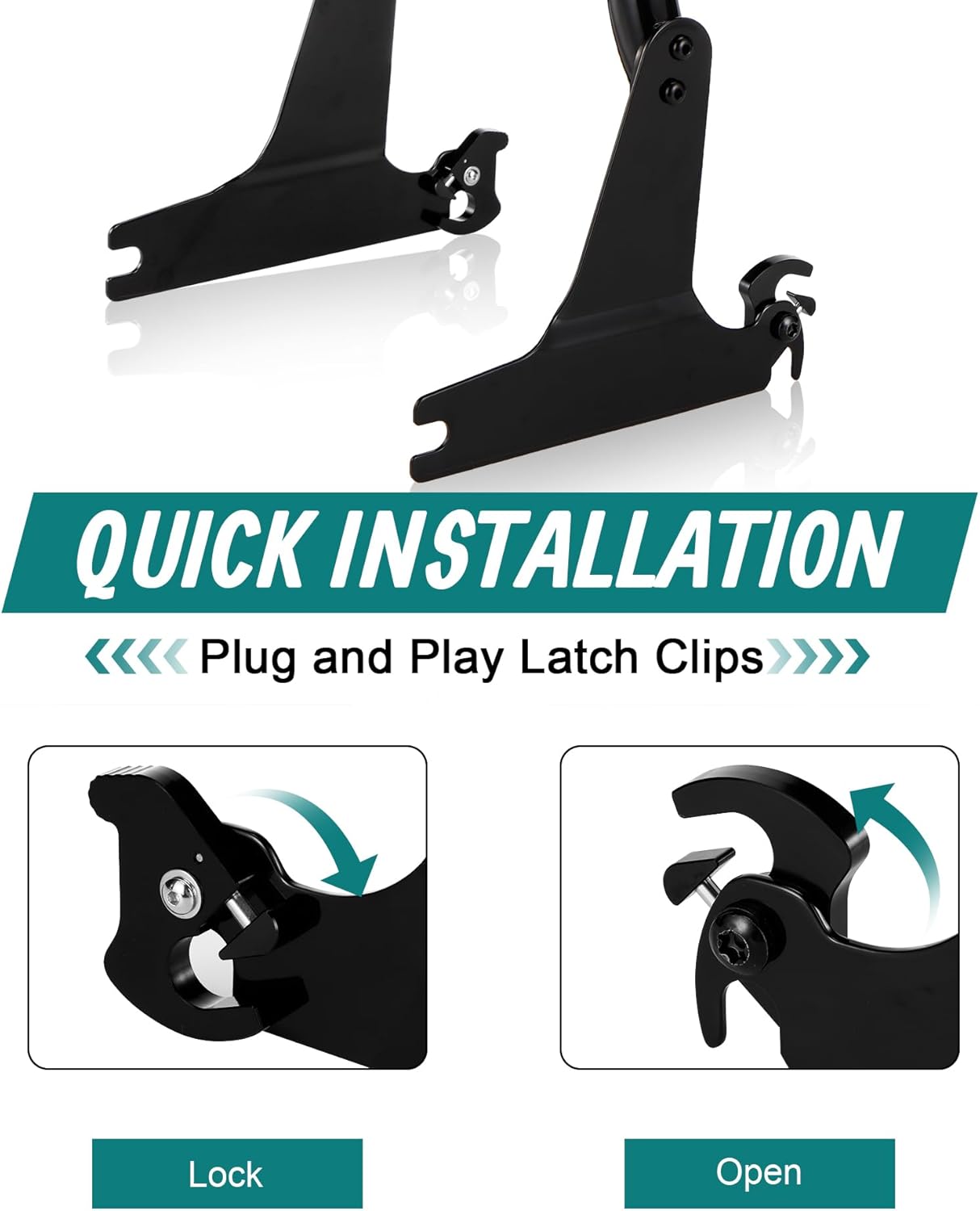 MoKitDora Sissy Bar Detachable Passenger Backrest for Harley Softail 2006-2017 Fat Boy Cross Bones Night Train FL FXST, Black