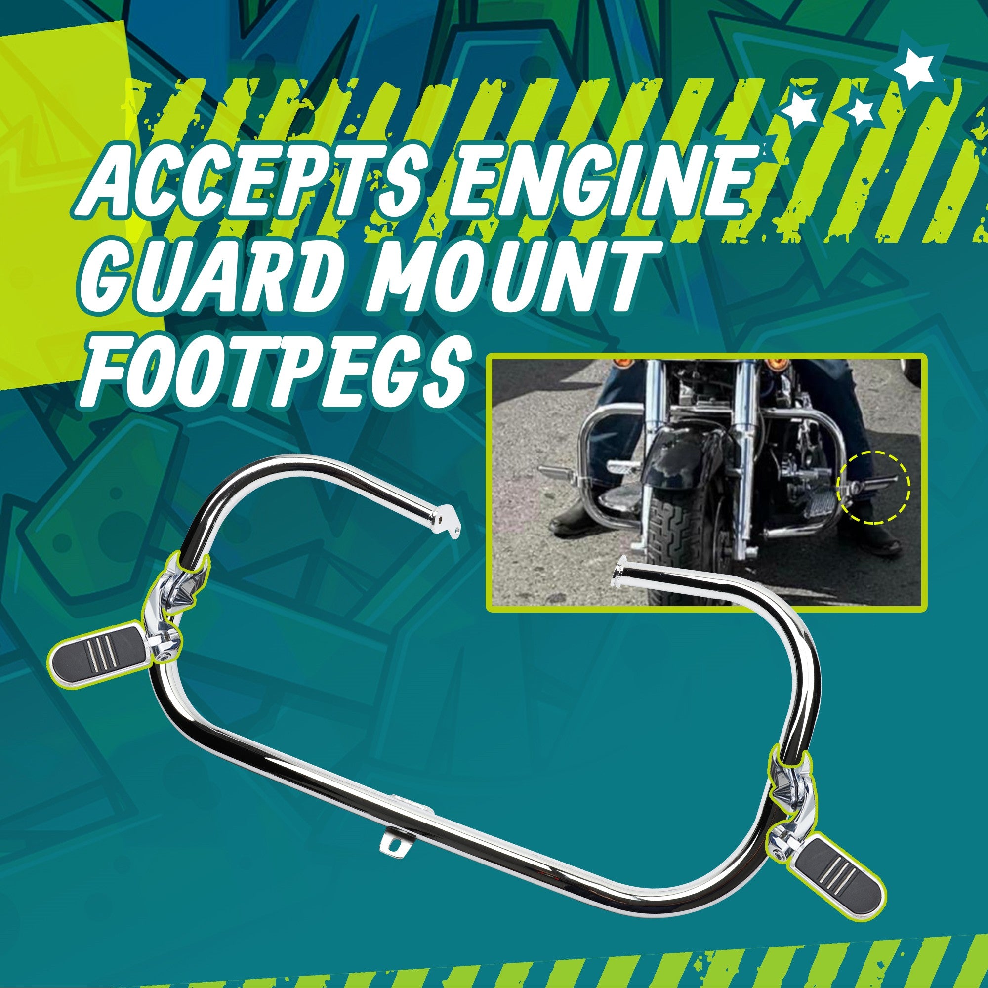 MoKitDora Engine Guard Highway Crash Bar 1.25